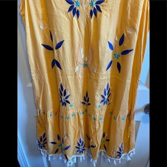 Anandas collection yellow tank dress sz M - Picture 6 of 6